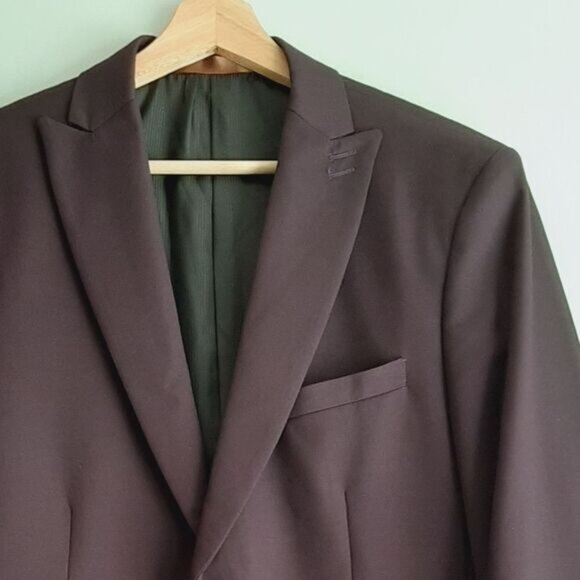 RW&CO nwot - Tailored Fit Blazer Jacket Deep Plum Purple Men's Sz 40 - Picture 6 of 13